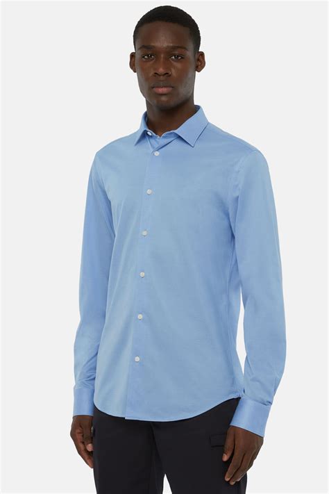 camicia prada azzurra|Camicia In Cotone Azzurro .